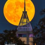 Moonrise behind PNC Plaza