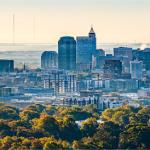 Panorama of downtown Raleigh in the fall