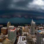 Angry Shelf cloud entering Downtown