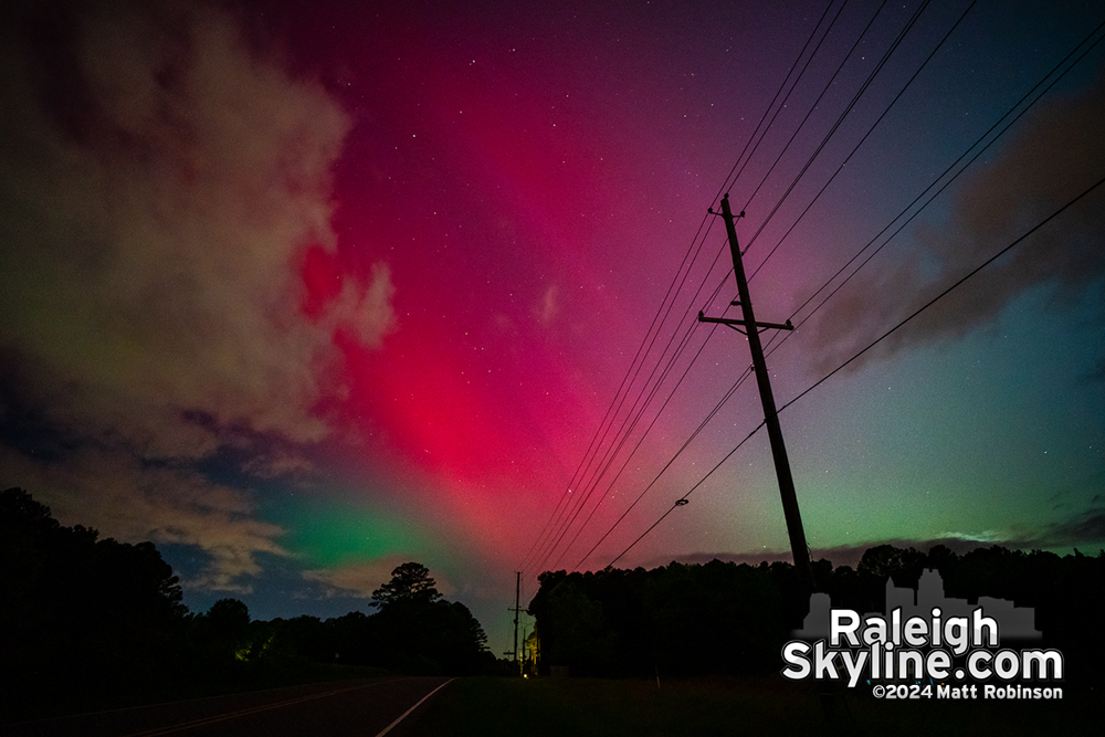 Aurora Borealis seen near Raleigh in New Hill, NC