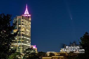 Comet Tsuchinshan–ATLAS seen from Raleigh