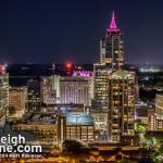 Comet Tsuchinshan–ATLAS and from downtown Raleigh