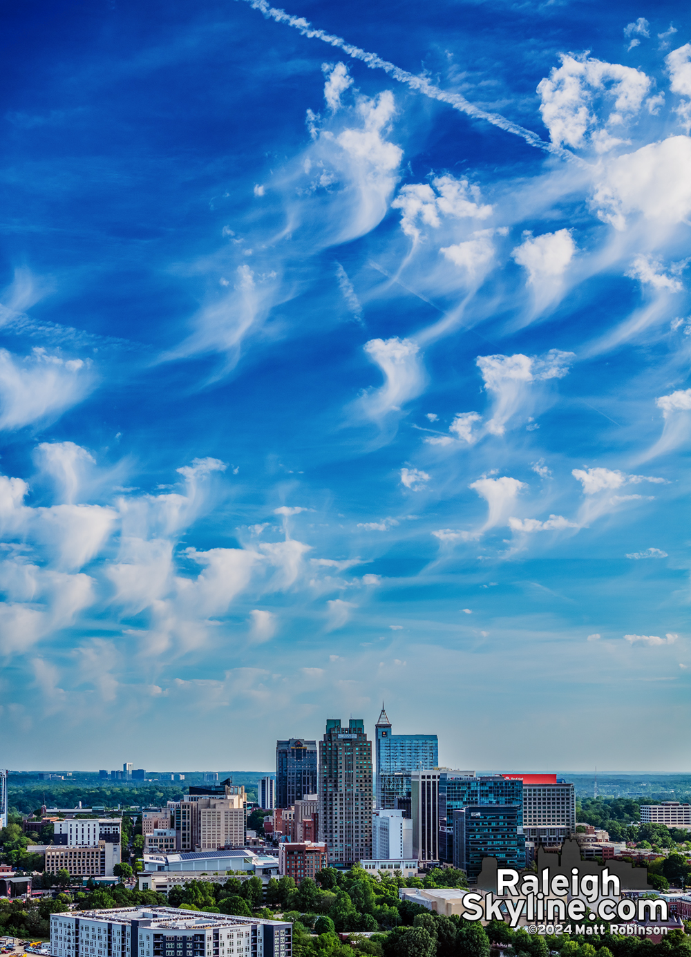 Sea of jellyfish clouds over Raleigh this morning.