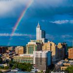 Rainbow over downtown Raleigh