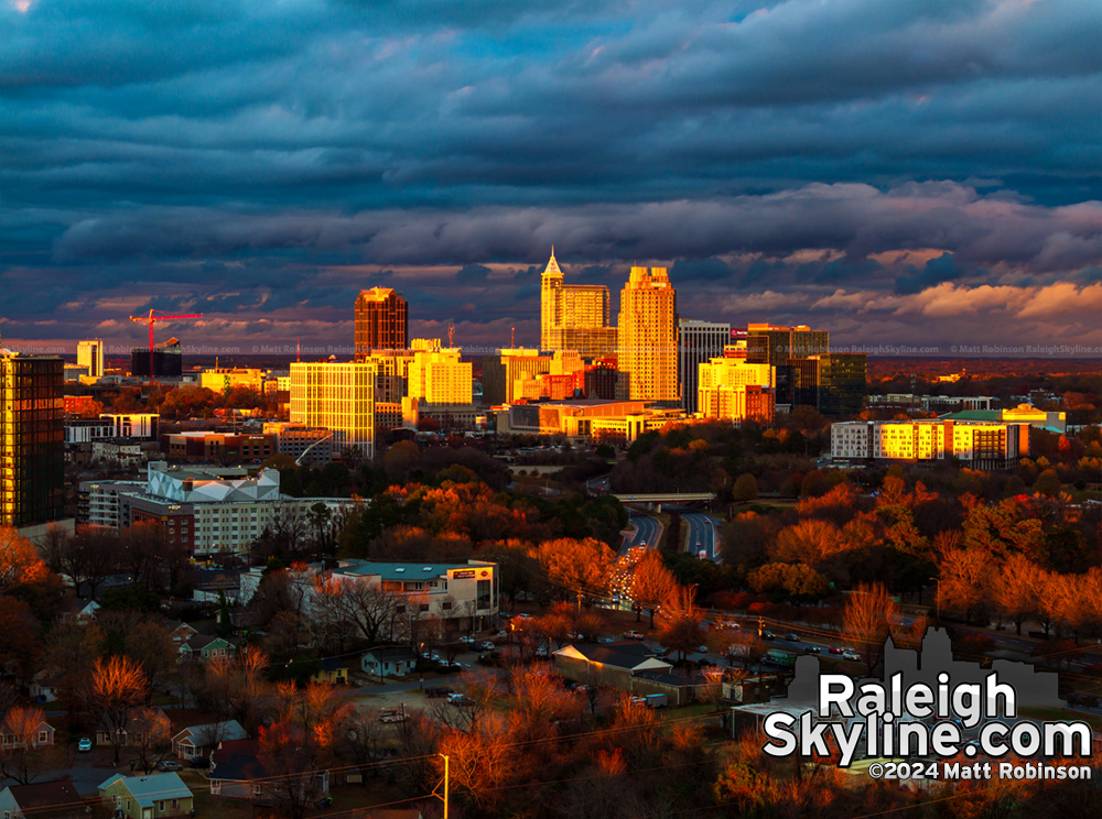 Last light on Raleigh in December