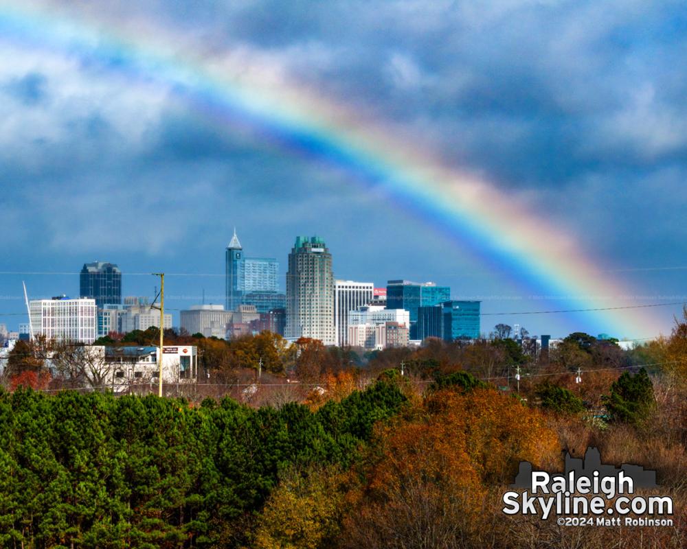 December rainbow over Raleigh