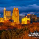 Golden light on downtown Raleigh