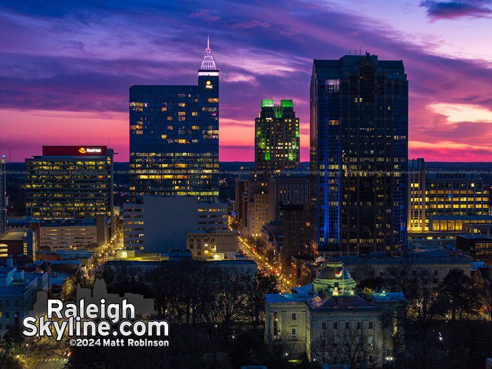 Downtown Raleigh Aerial from the North