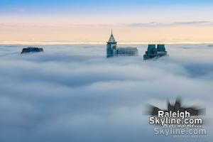 Raleigh sticking out above the fog