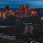 Last remaining sunlight on Downtown Raleigh