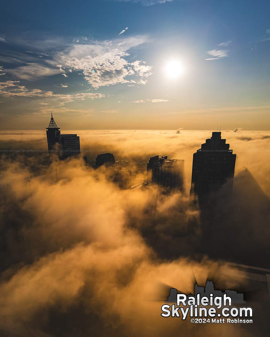 Foggy Raleigh Morning Sunrise