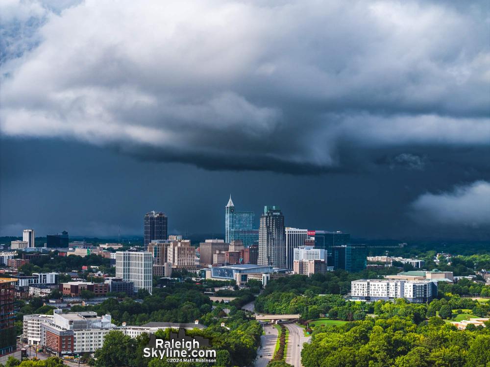 Storm clouds over Raleigh