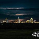 Distant Lightning from thunderstorms east of Raleigh