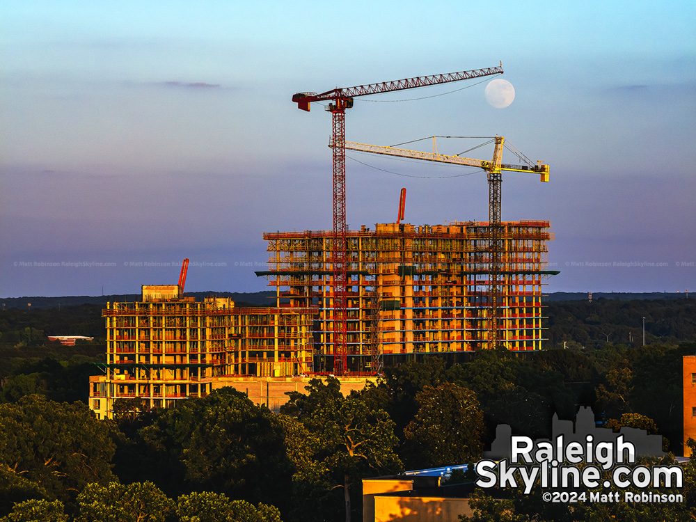 Moonrise behind the Weld