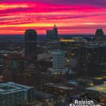 Sunrise over Glenwood South and Downtown Raleigh