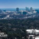 Downtown Raleigh long range on snowy morning