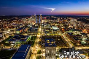 Falcon 9 Rocket Launch seen from Raleigh