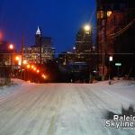 Lake Wheeler Road Raleigh Skyline snow