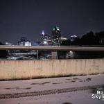 MLK Bridge with light snow