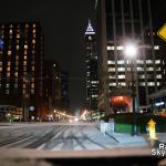 Fayetteville Street covered in icy snow